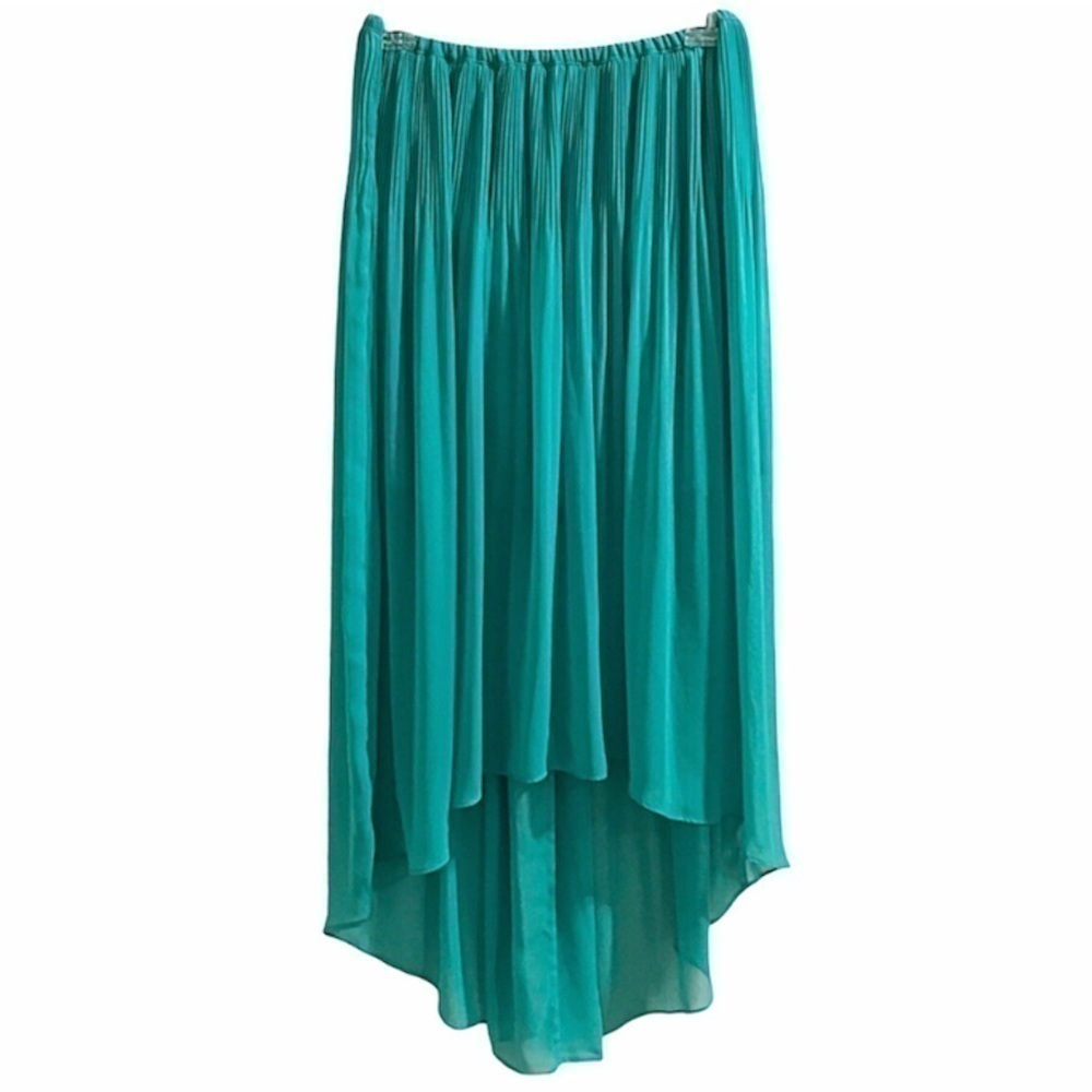 lc Lauren Conrad hi-low pleated maxi Skirt